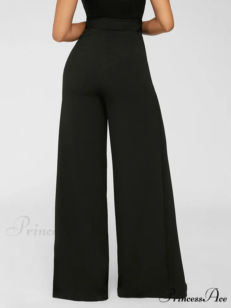 High Waisted Graceful Stacked Stretch Pants