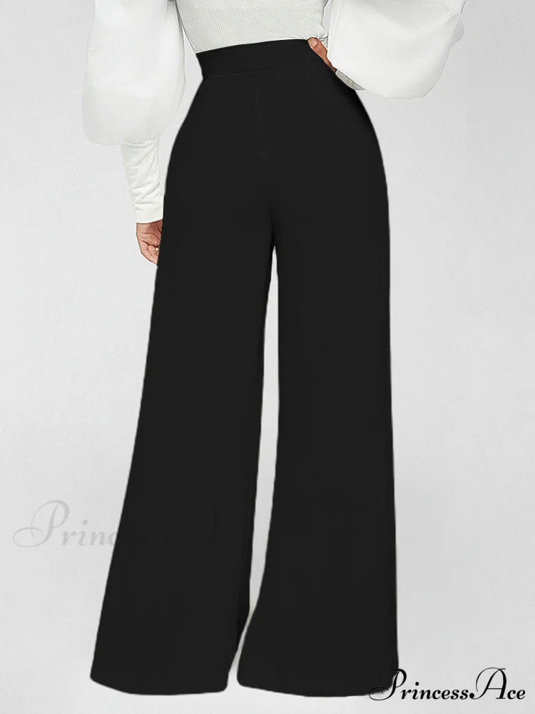High Waisted Graceful Stacked Stretch Pants