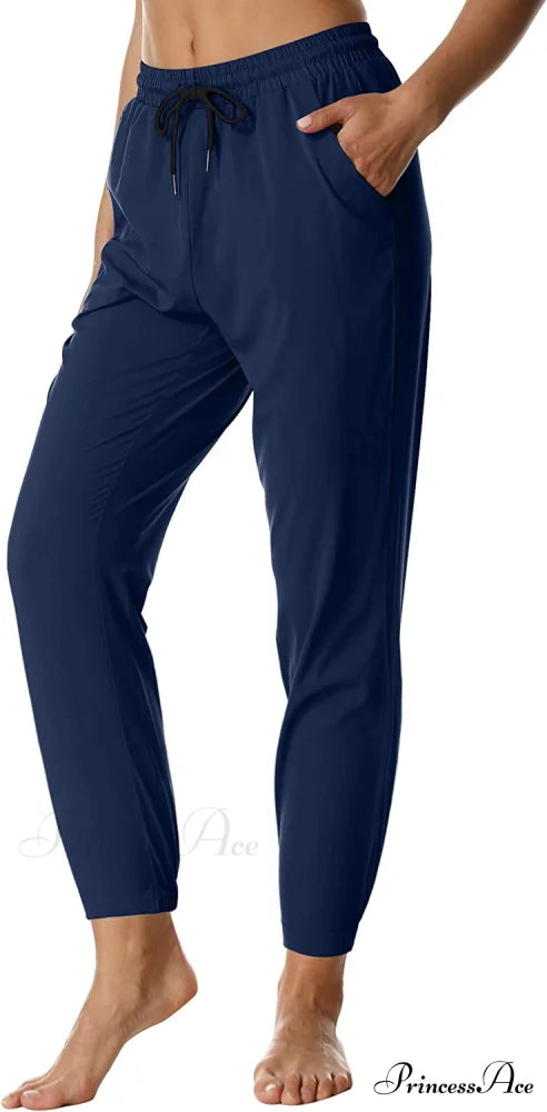 Hiking Capris Pants Outdoor Quick Dry Cargo Cropped Pants Lightweight Pants-navy / Large