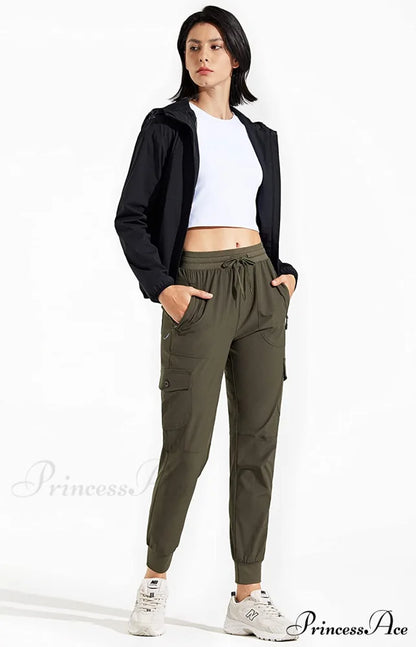 Hiking Cargo Joggers Pants Lightweight Quick Dry Capris Golf Pants