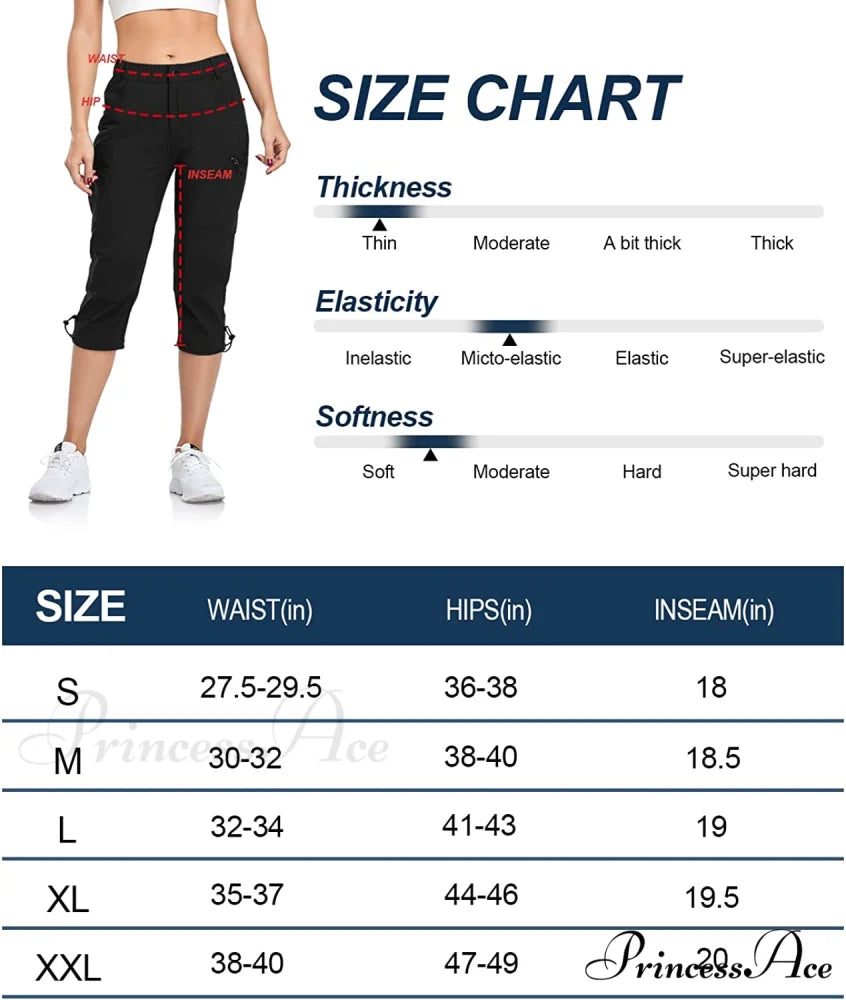 Hiking Cargo Pants Quick Dry Outdoor Camping Capris