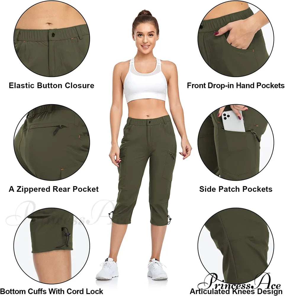 Hiking Cargo Pants Quick Dry Outdoor Camping Capris