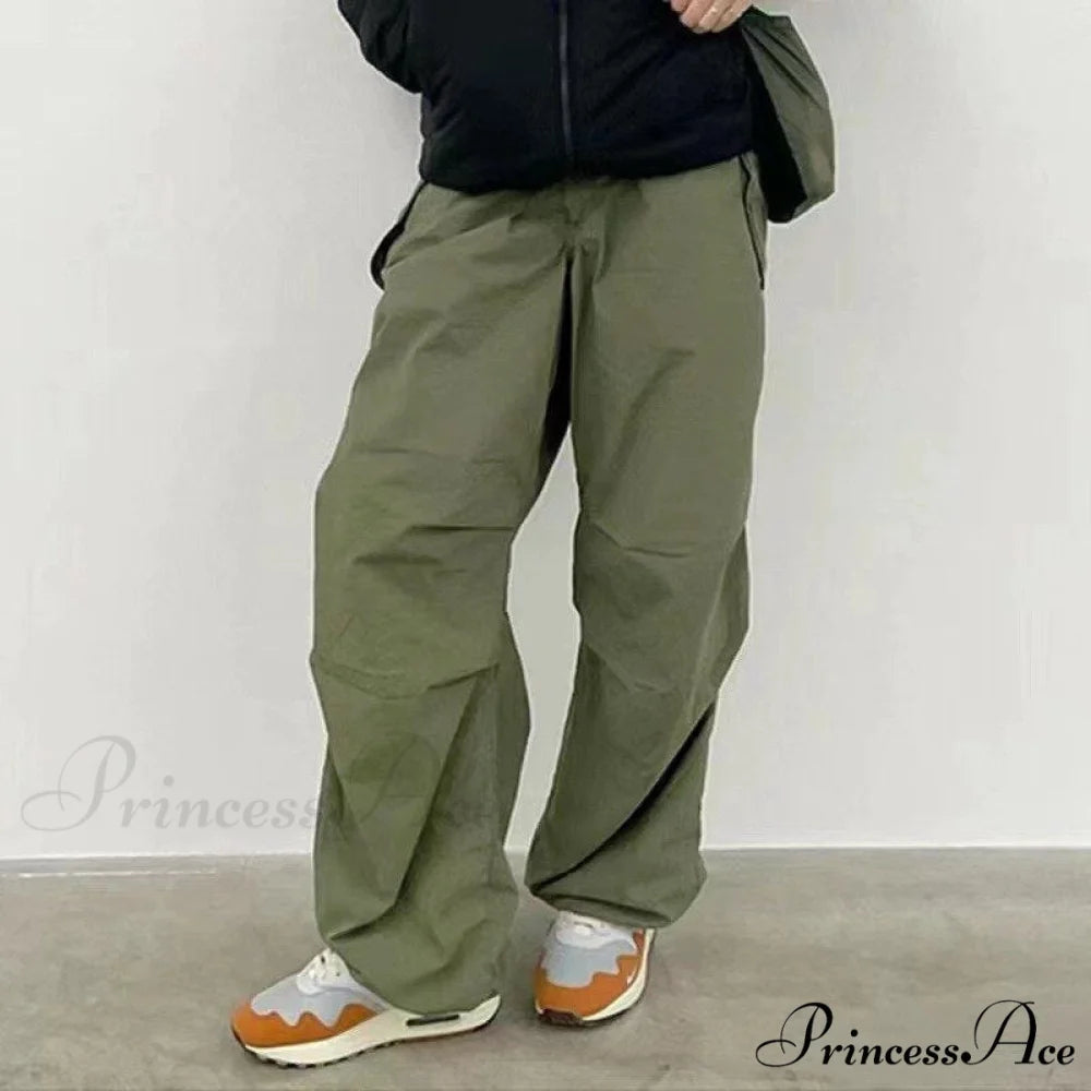 Hiphop Pockets Sweatpants Vintage Spice Girls Green / S