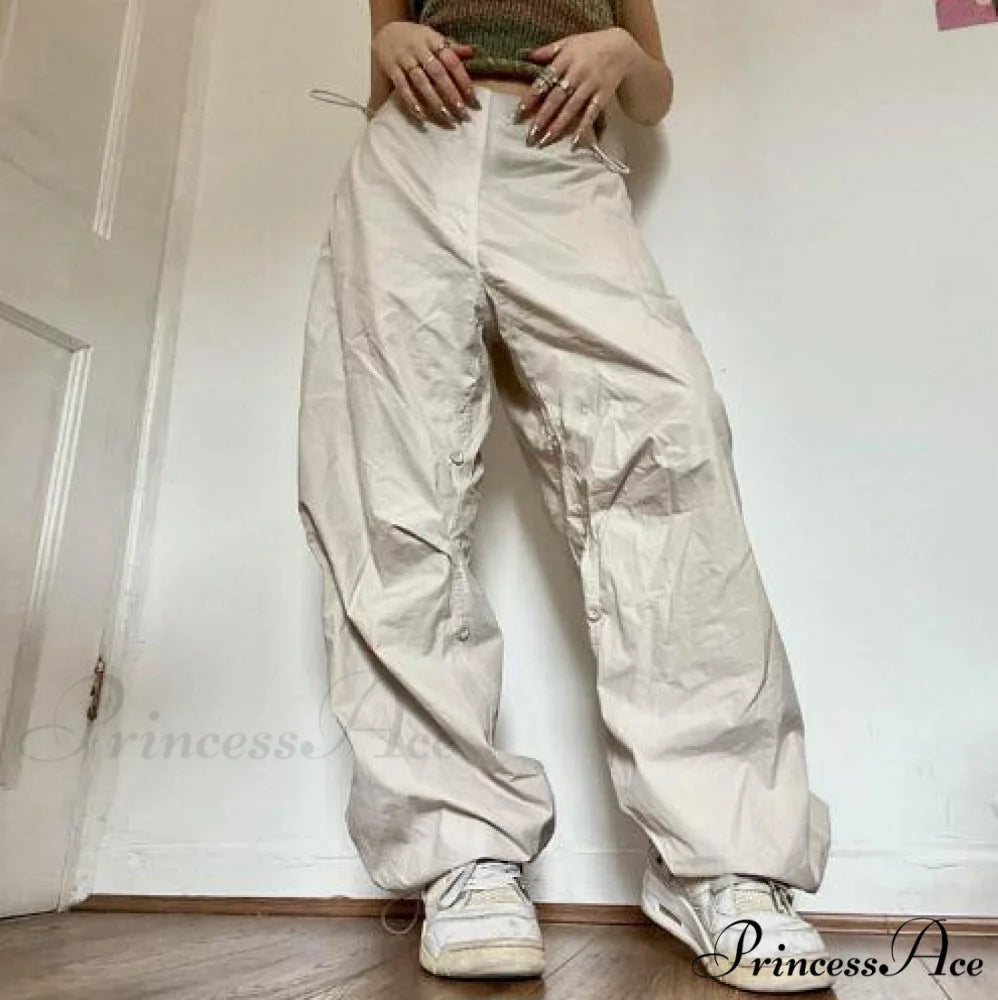 Hiphop Pockets Sweatpants Vintage Spice Girls Khaki / S