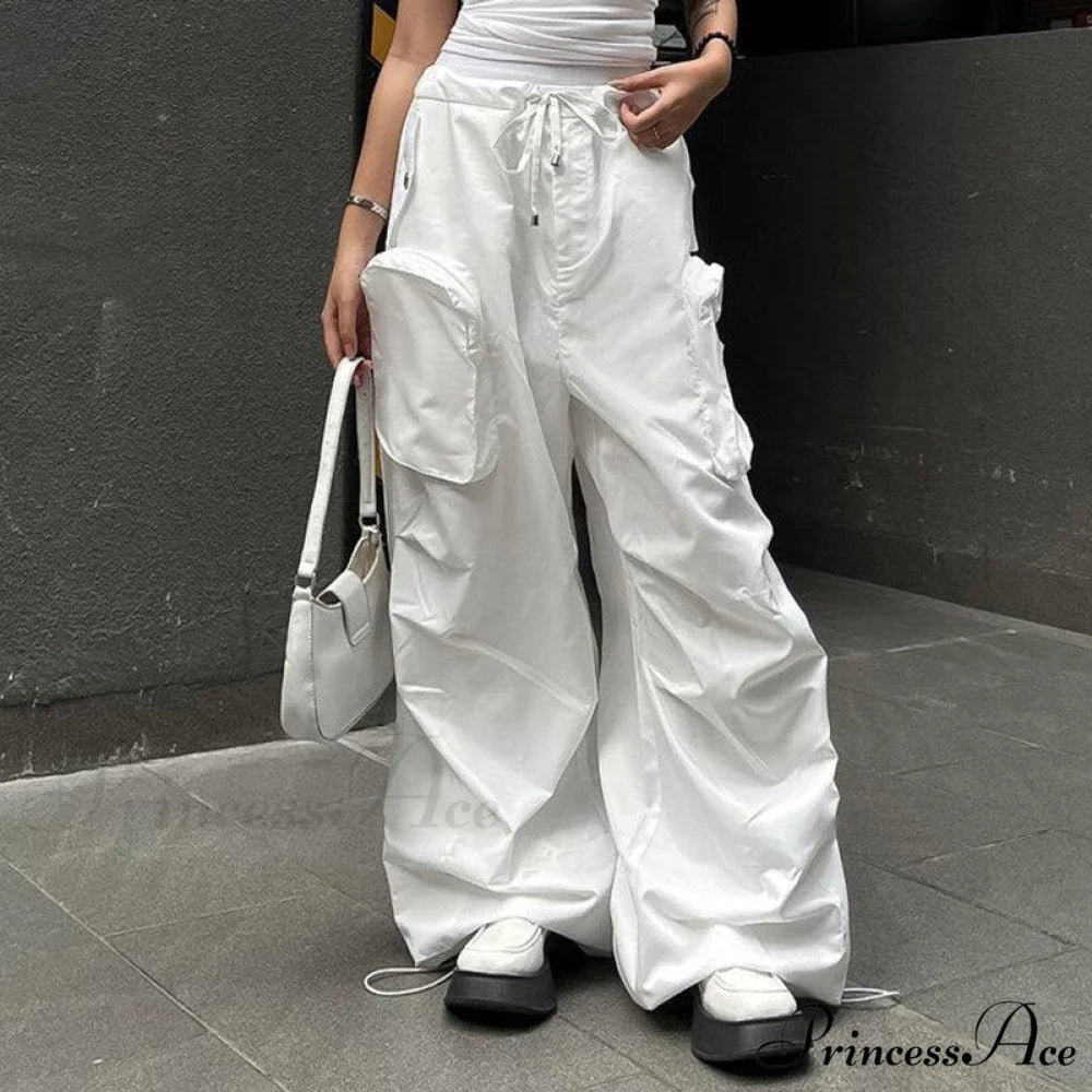 Hiphop Pockets Sweatpants Vintage Spice Girls White / S