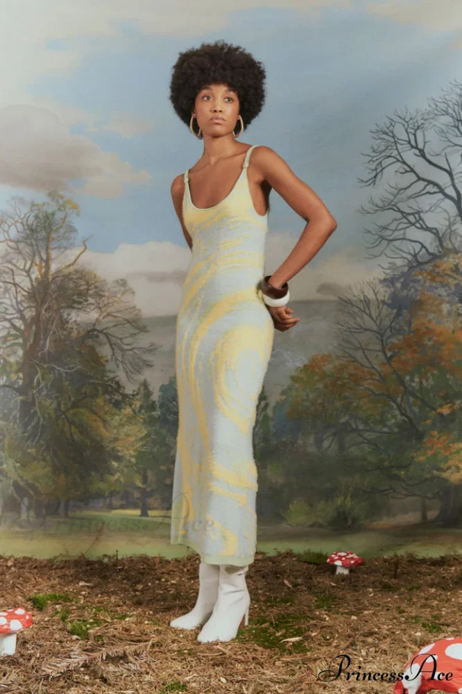 Hockney Elegant Midi Dress S / Mixed Color