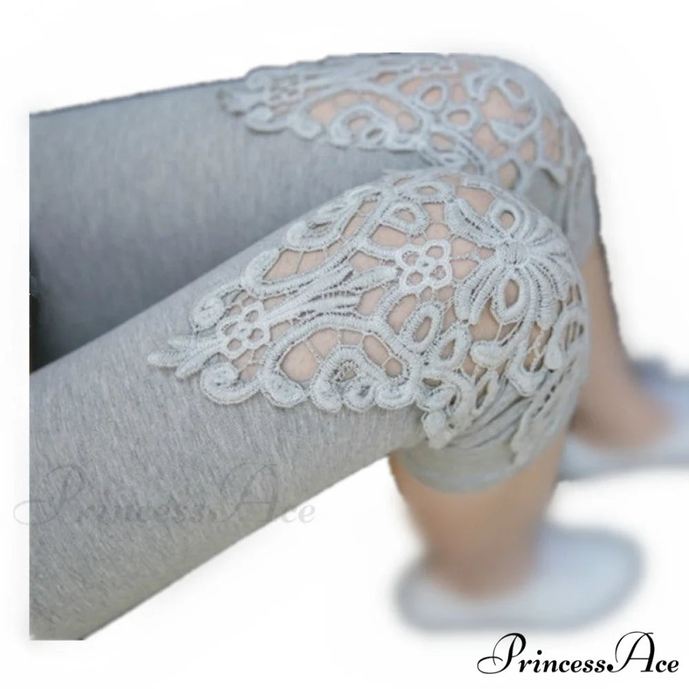Hollow Lace Stretch Leggings