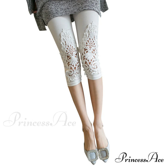 Hollow Lace Stretch Leggings