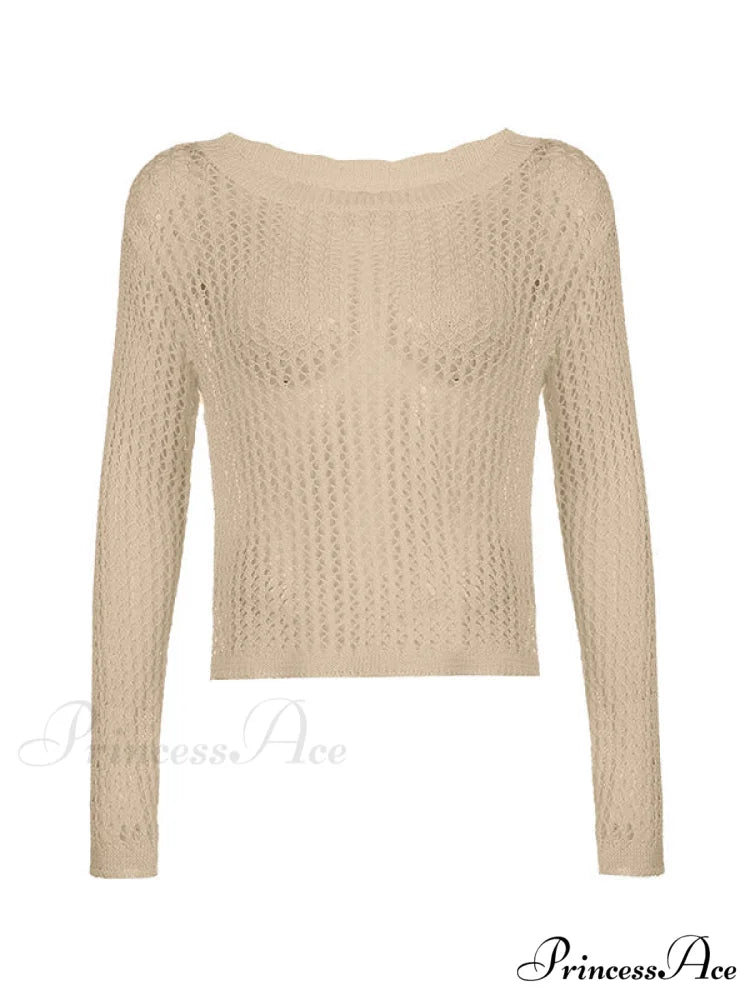 Hollow Out Crochet Trendy Knitted Crop Top