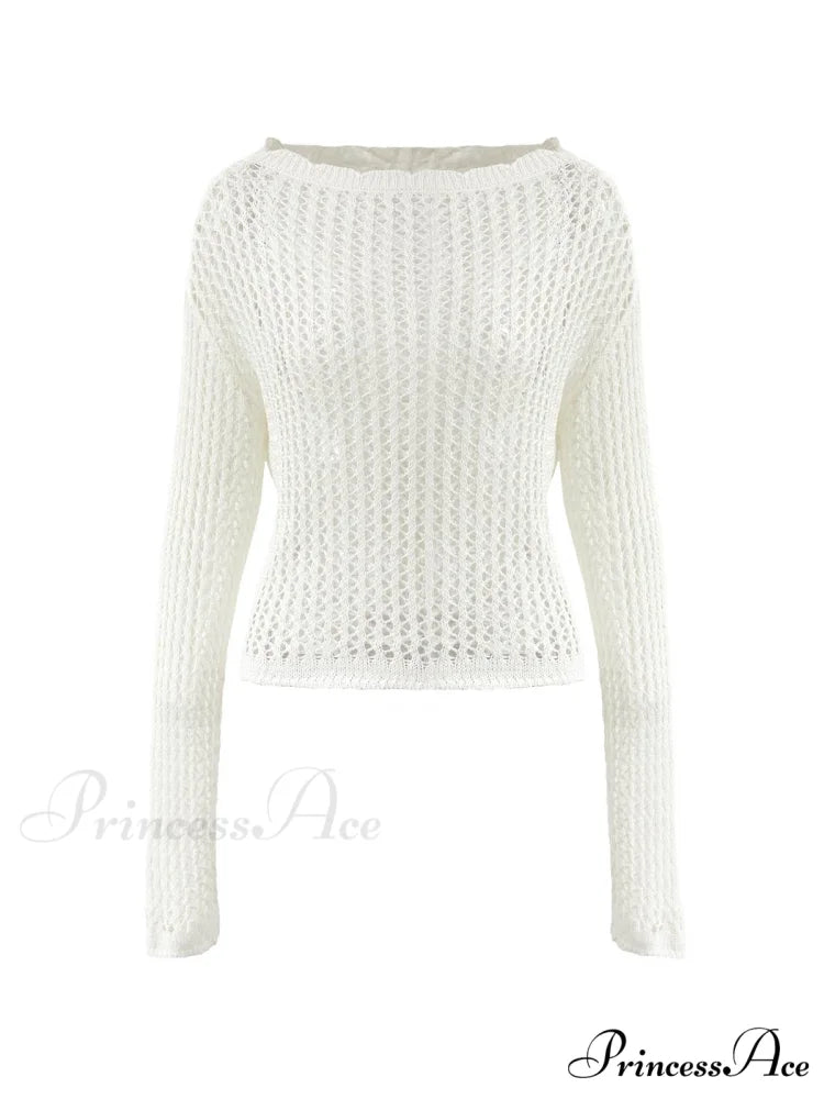 Hollow Out Crochet Trendy Knitted Crop Top