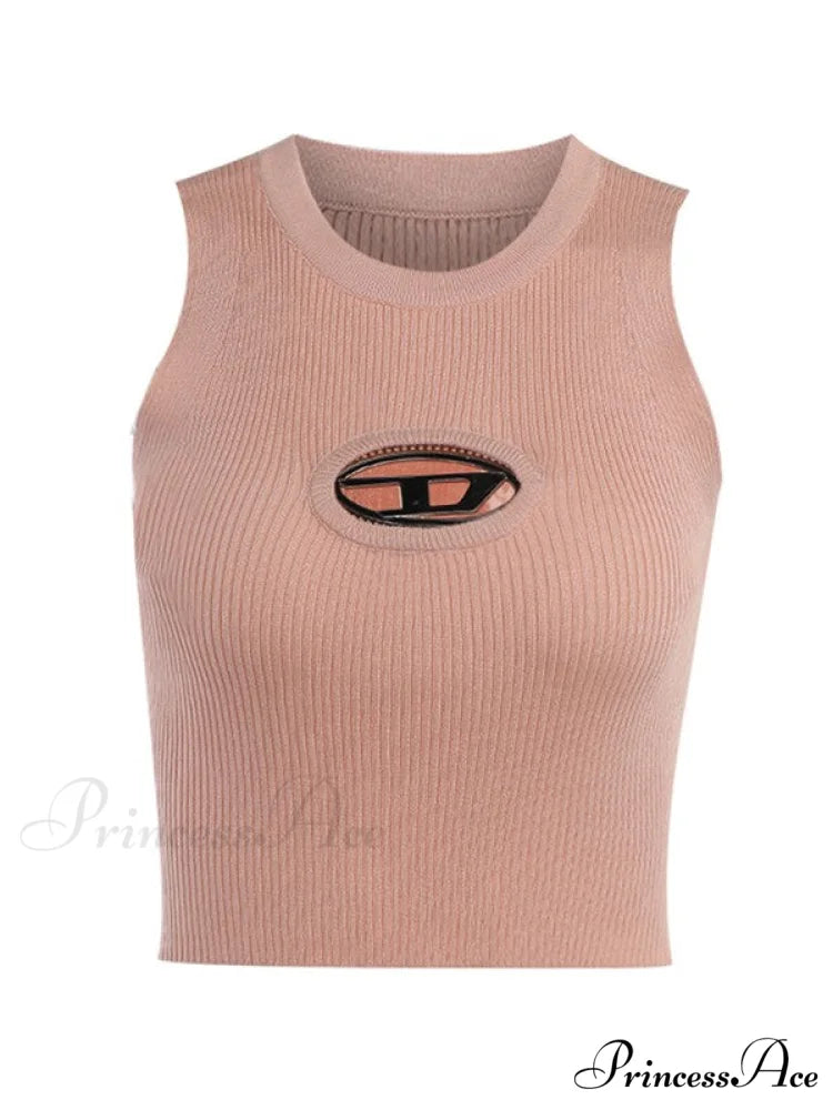 Hollow Out Logo Trendy Bodycon Mini Dress