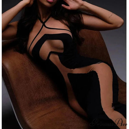 Hollow Out Maxi Party Dress