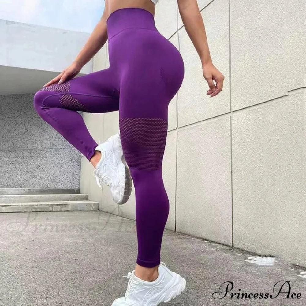 Hollow Out Seamless Elastic Fitness Yoga Legging