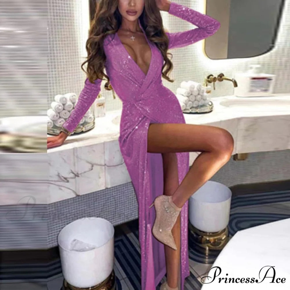 Hollow Out Slim Boho Long Dresses 05 Rose Gold / S