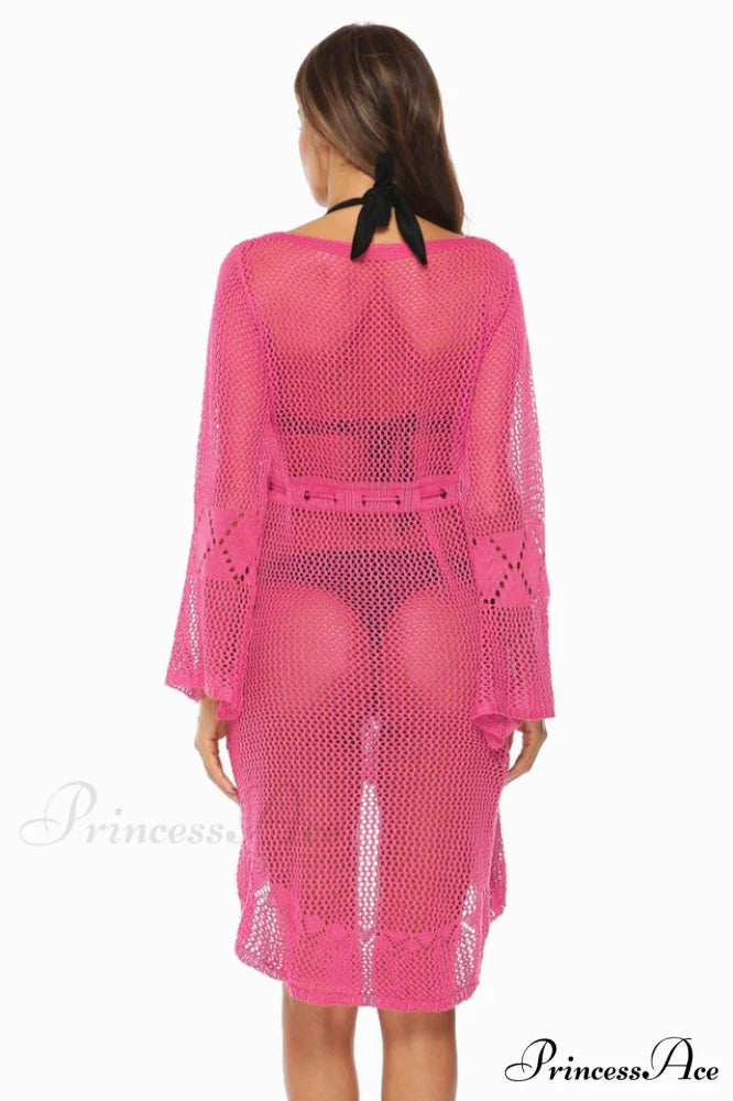 Hollow Out Trumpet Charming Sleeve Cover Up