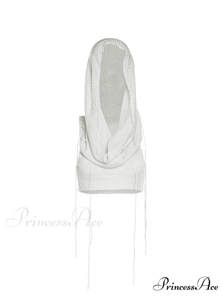 Hooded Cold Graceful Shoulder Mini Dress
