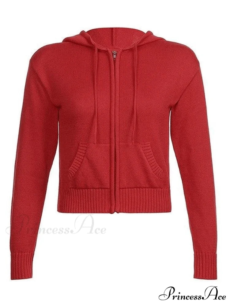 Hooded Crochet Knit Trendy Cropped Tank Top