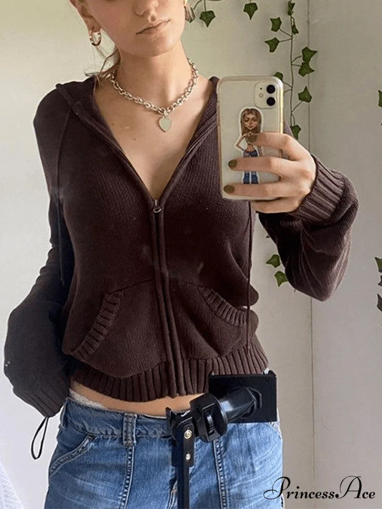 Hooded Crochet Knit Trendy Cropped Tank Top