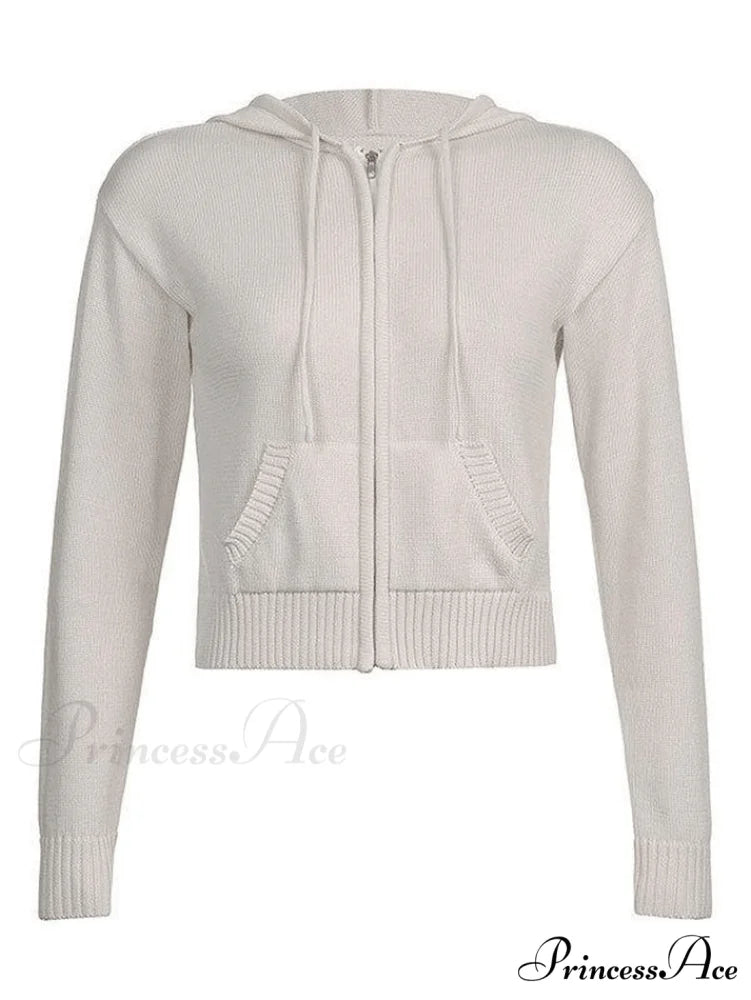 Hooded Crochet Knit Trendy Cropped Tank Top