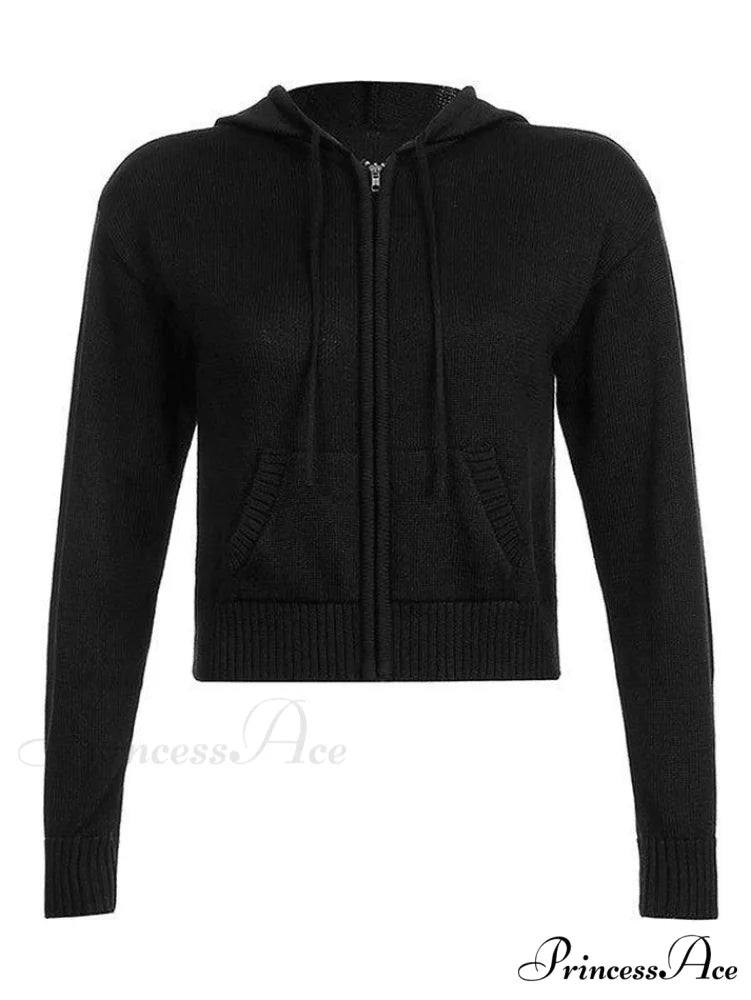 Hooded Crochet Knit Trendy Cropped Tank Top