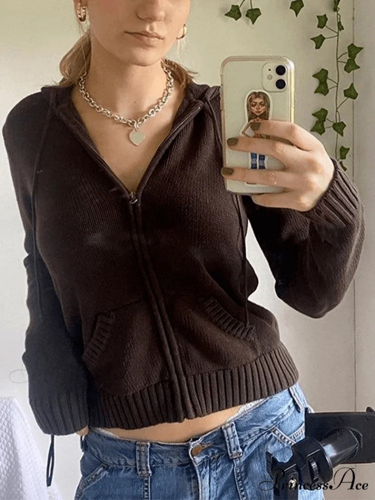 Hooded Crochet Knit Trendy Cropped Tank Top