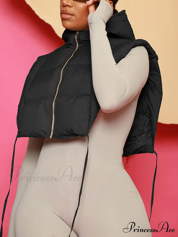 Hooded Crop Graceful Knit Cardigan