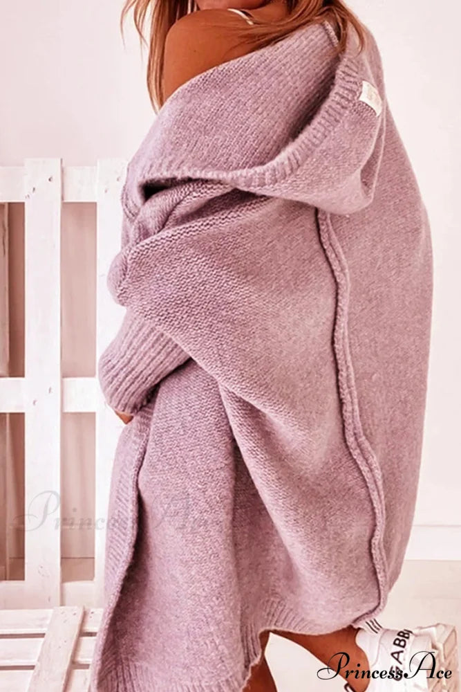 Hoodie Front Open Cardigan Pink / S