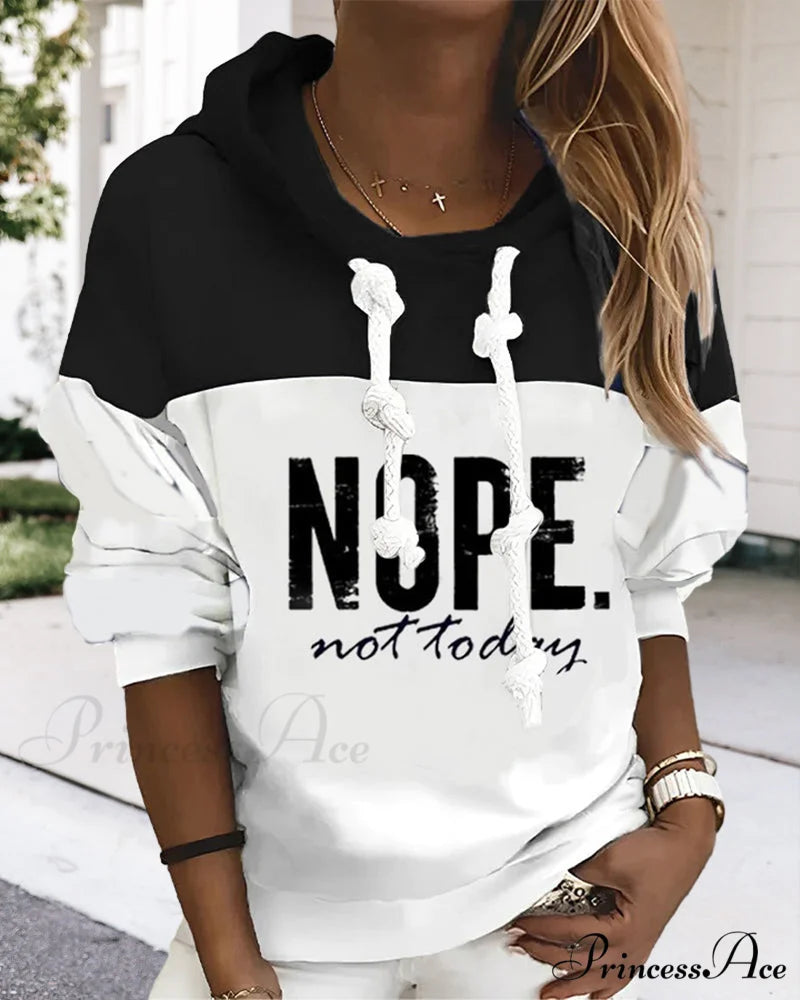 Hoodie Letter Casual with Print