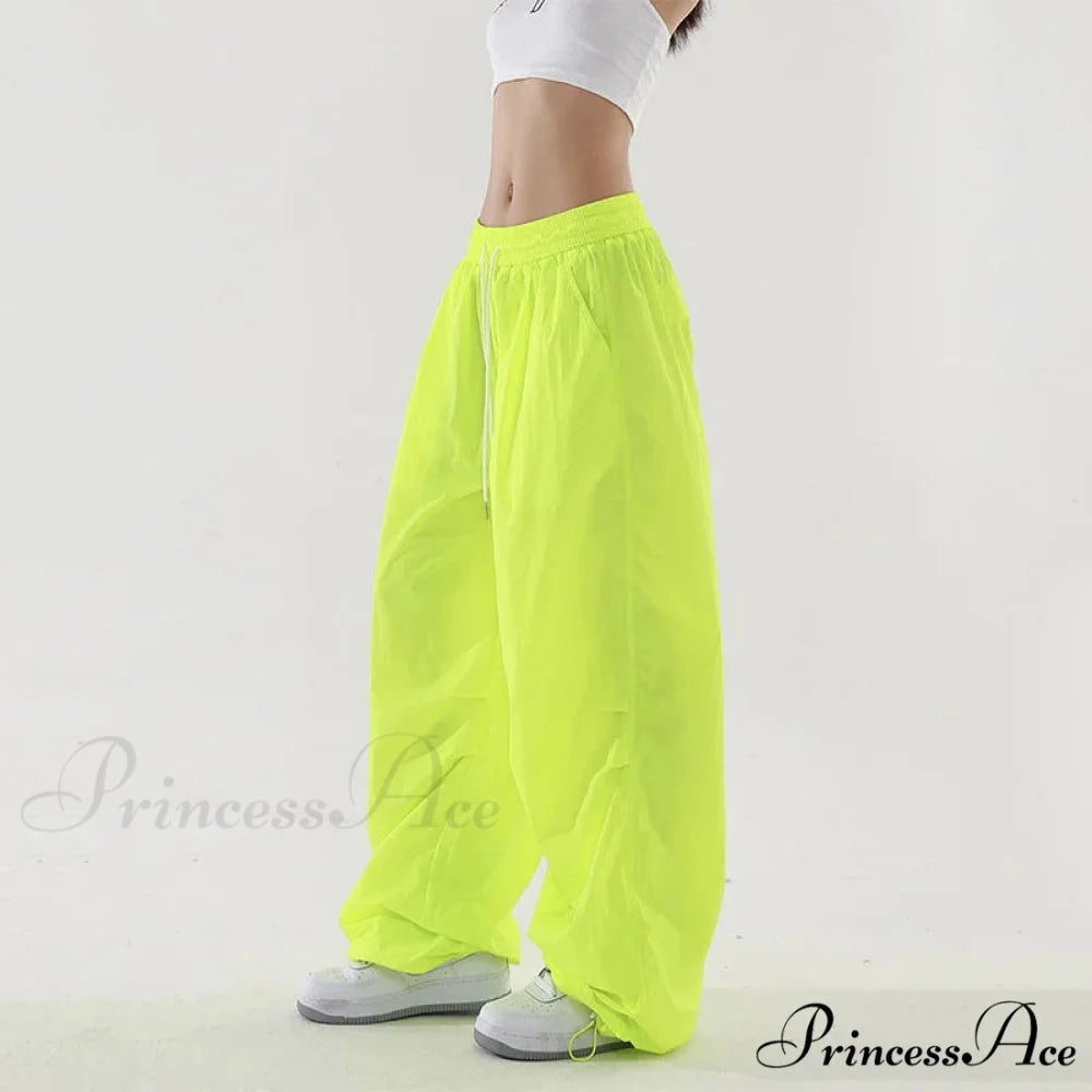 Hot Girl Rapid Drying Tall Waist Pants Grass Green / S pants-241228