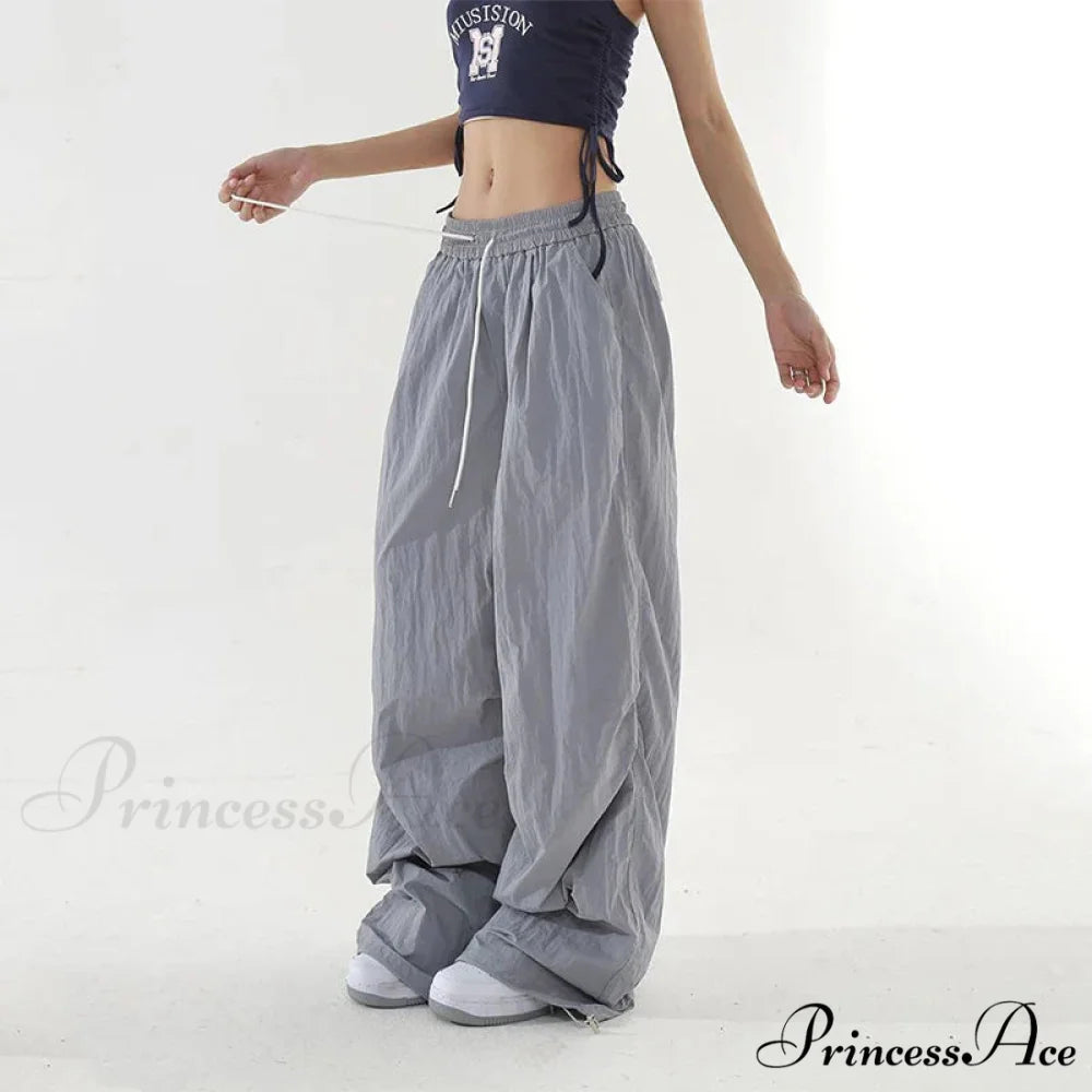 Hot Girl Rapid Drying Tall Waist Pants GRAY / S pants-241228