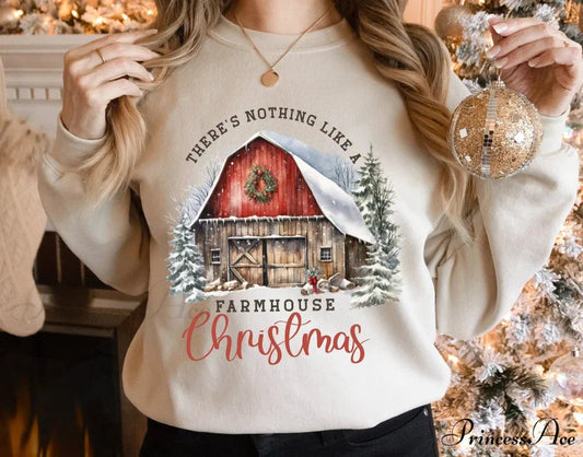 Hot Sale Retro Farm Girl Gift Xmas Female Christmas Hoodie creamy-white / S Christmas Hoodies-L