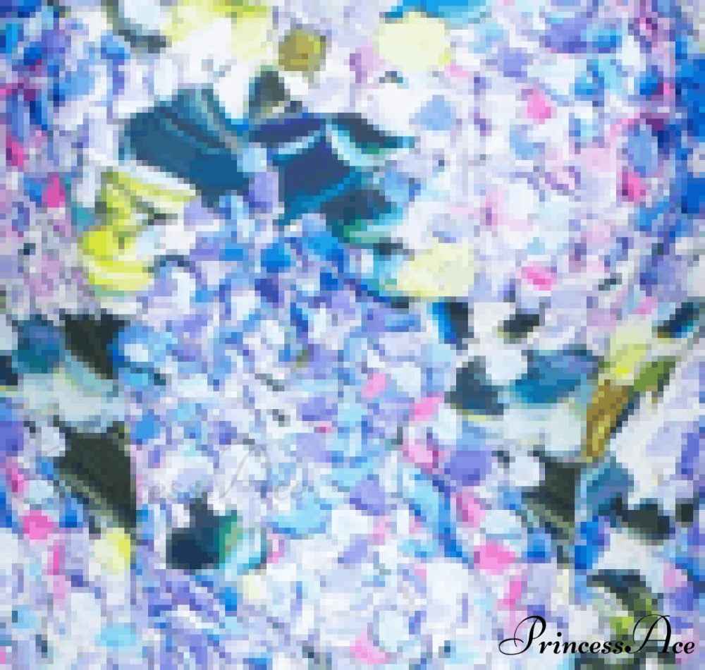 Hydrangea Corset Stylish Mini Dress Customized / Blue Hydrangea