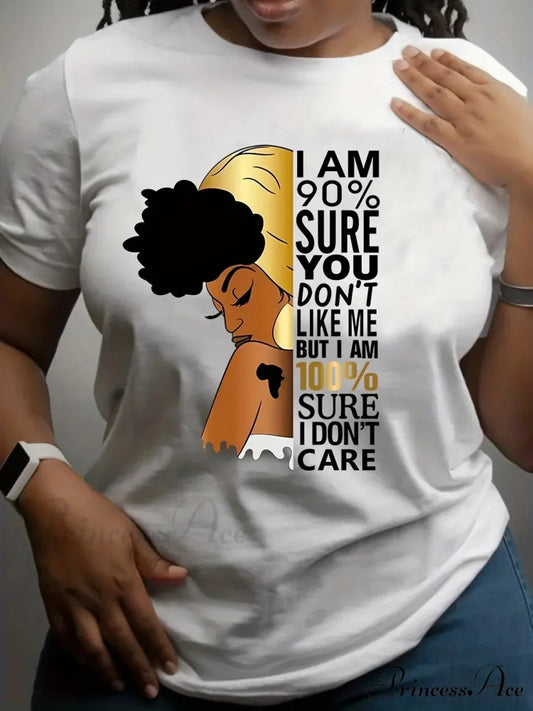 I Don’t Print Women’s Short Sleeve Casual Top for Summer and Spring T-shirt WHITE / S