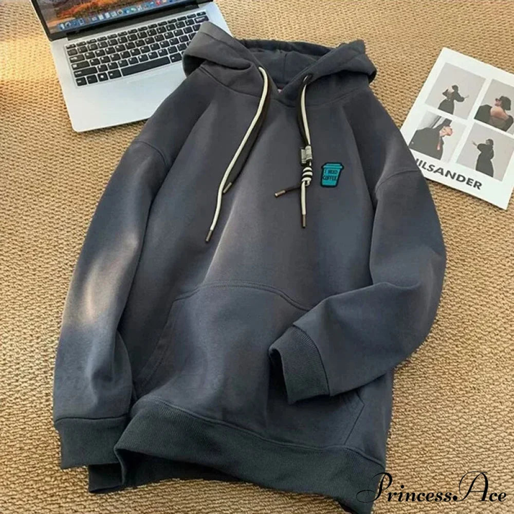 ’I Require Coffee’ Graphic Fleece Hoodie hoodies-241228