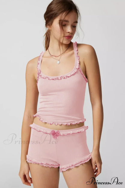 Idalia Corset Top Charming + Shorts Set XS / Blush