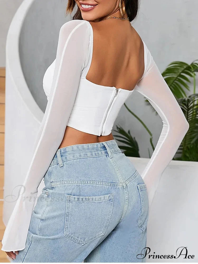 IMERA Elegant CROP TOP Pink / M / CHINA