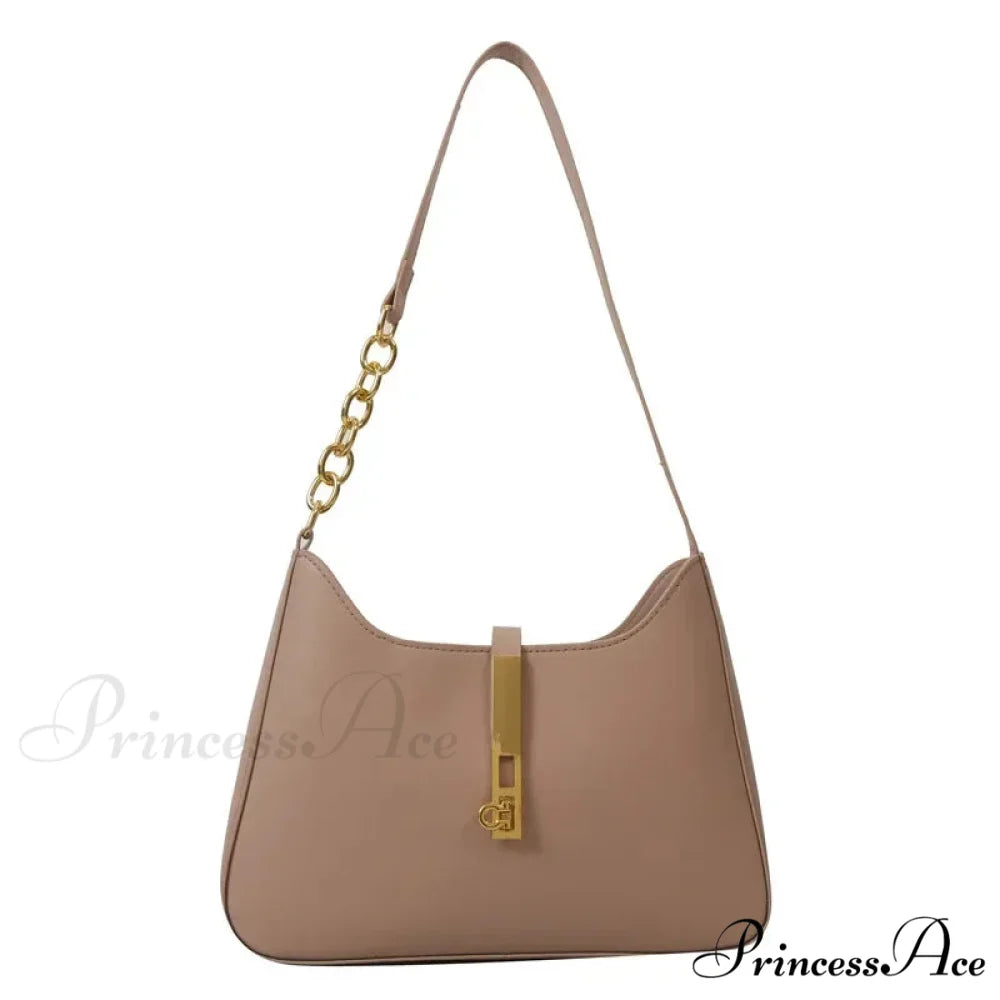 Imitation Suede Retro Traveler Shoulder Bag Khaki / 26.5x6x15.5cm shoulder-250126