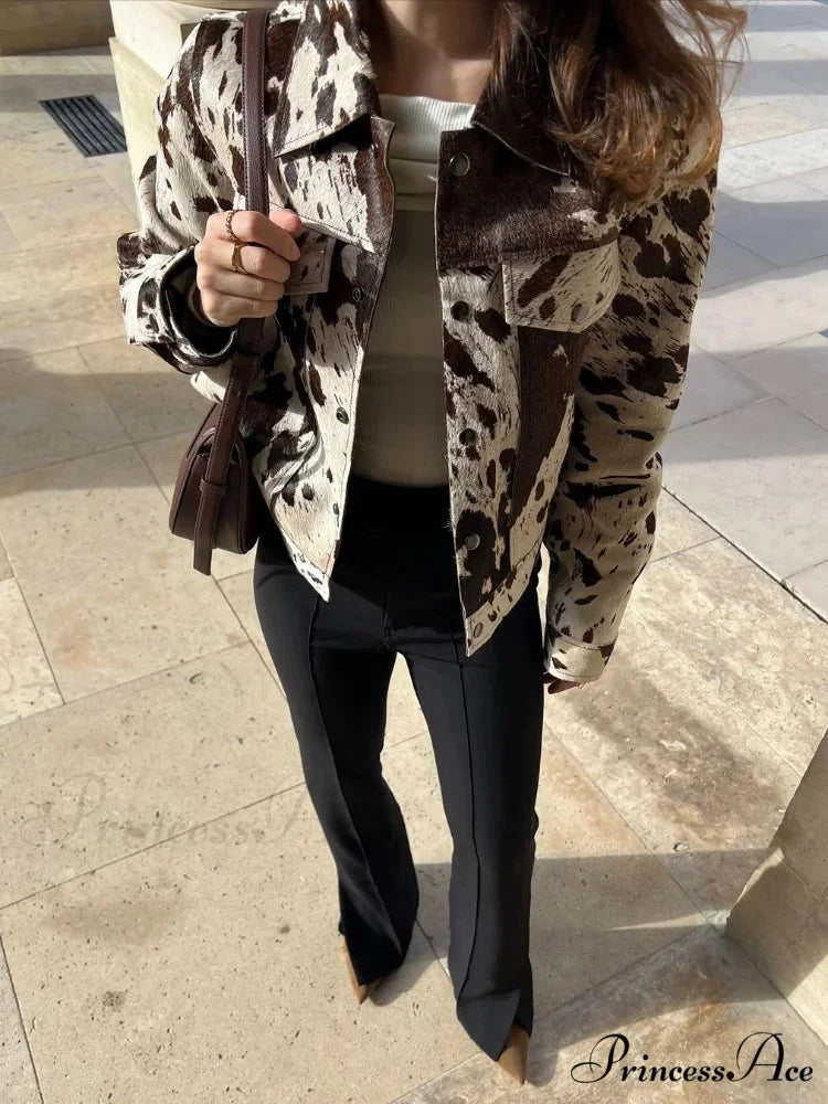 Imprinted Collar Velvet Jacket coats-241228