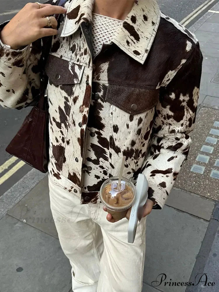 Imprinted Collar Velvet Jacket Figure Color / S coats-241228