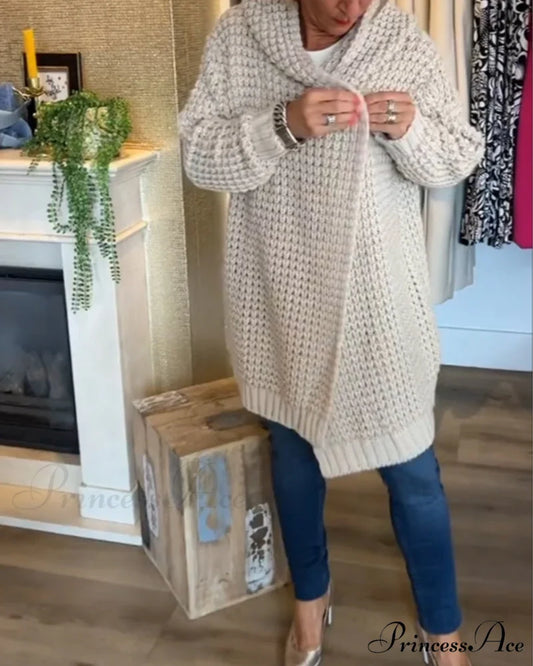 in solid Cardigan a color