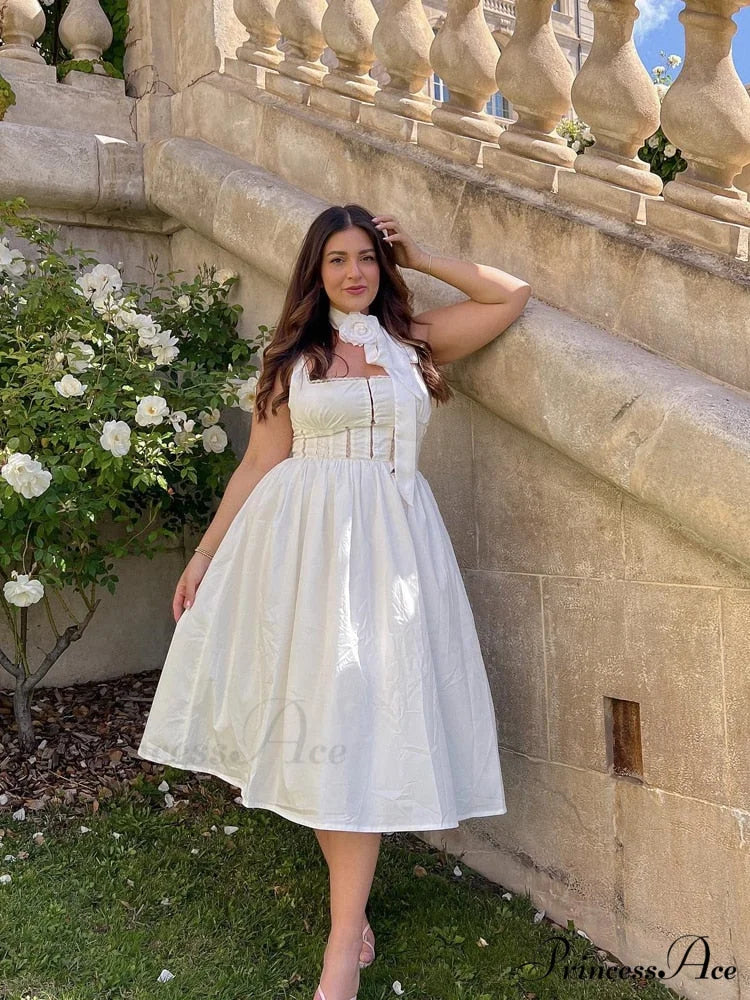 In the Clouds Charming Corset Bustier Midi Dress