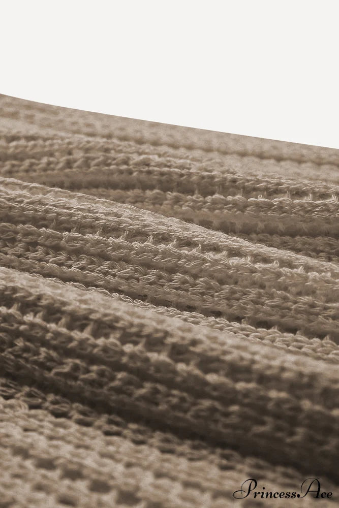 in V Knit Top Neck Tank Khaki