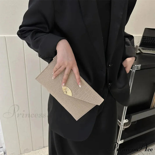 Informal Basic Felt Envelope Clutch Wristlet wristlet-250126