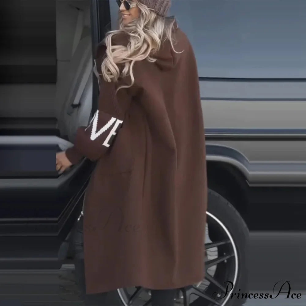 Informal Lengthy Patchwork Lace-Up Overcoat overcoats-241228