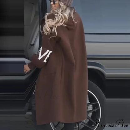 Informal Lengthy Patchwork Lace-Up Overcoat overcoats-241228