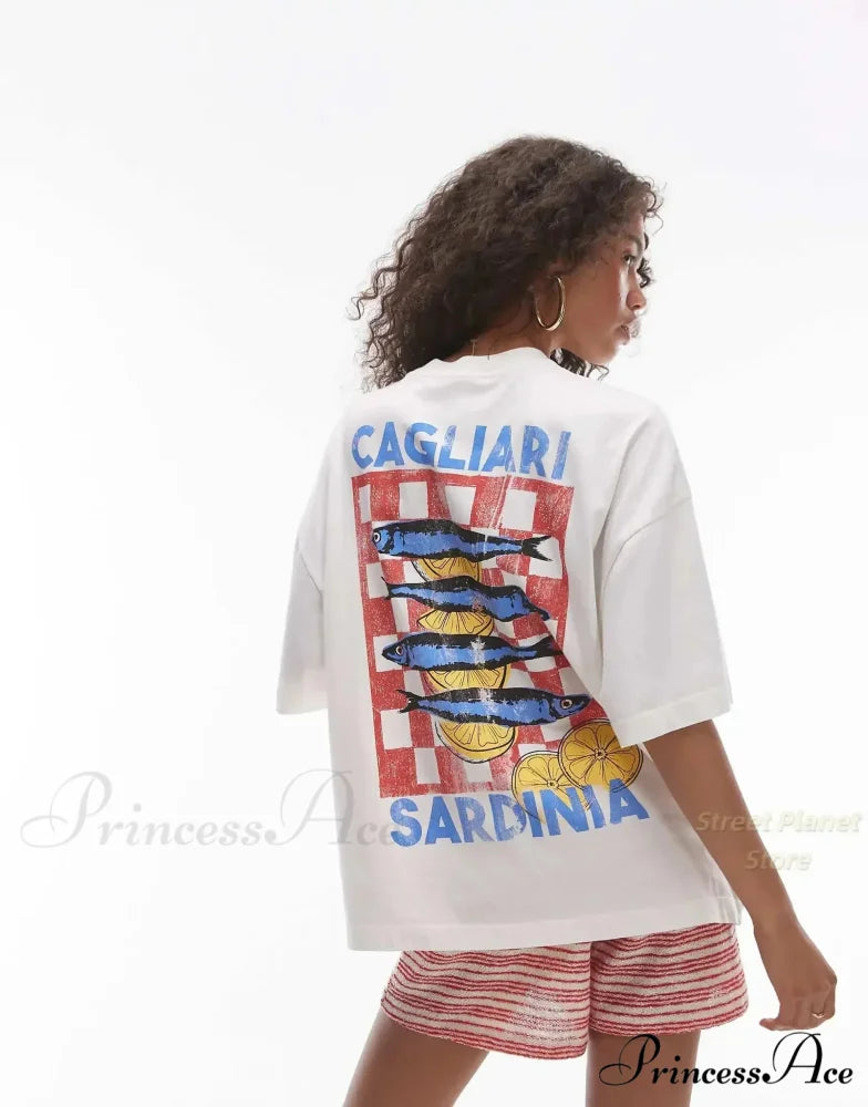 Informal Lotus Peepers Graphic T-shirt white8 / S t-shirt-250223