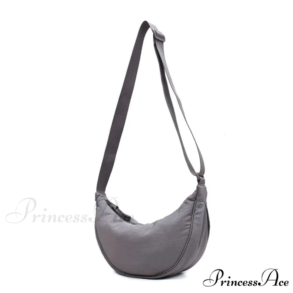 Informal Nylon Creator Hobos Crossbody Bag GRAY crossbody-250126