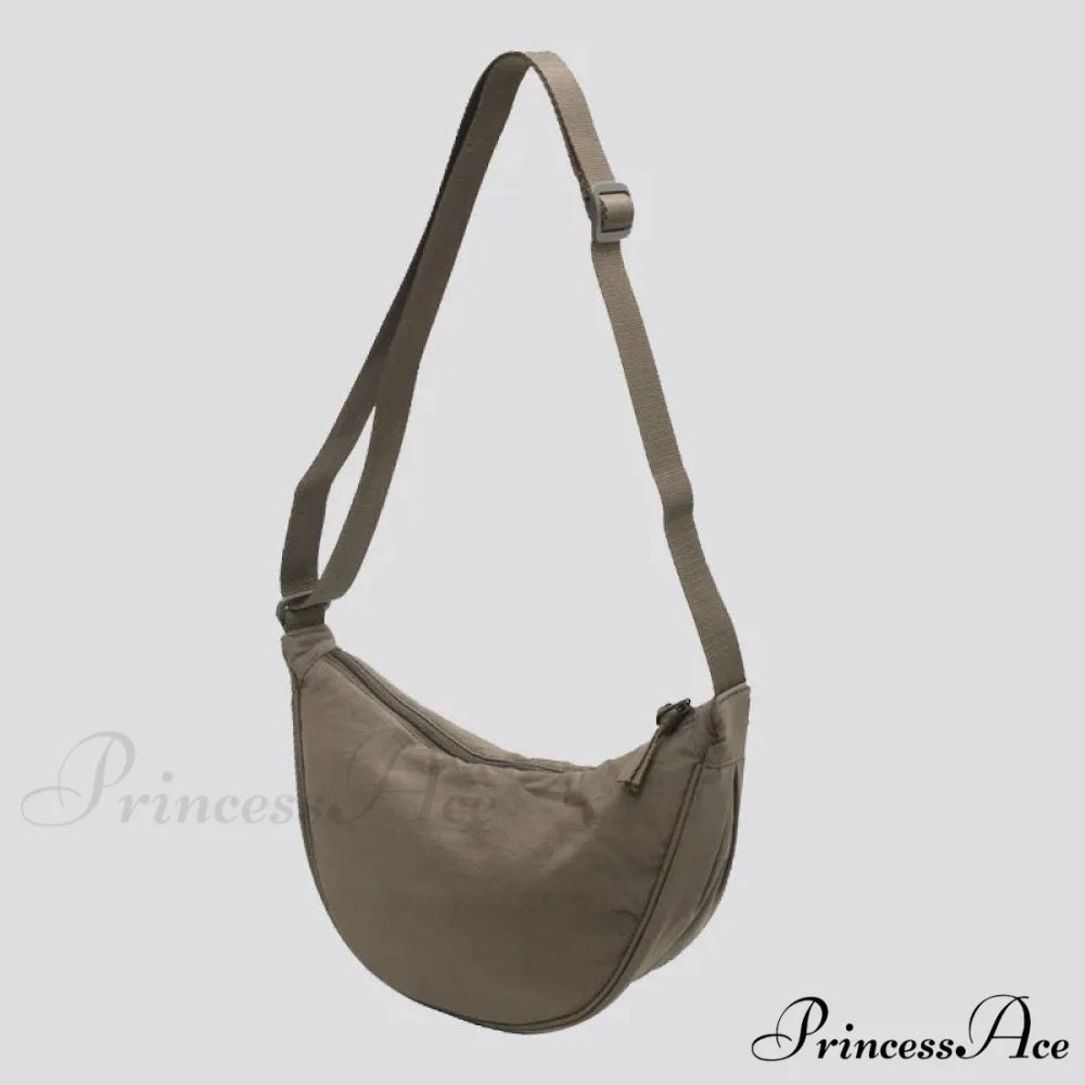 Informal Nylon Creator Hobos Crossbody Bag Olive Green crossbody-250126