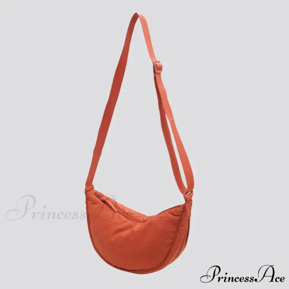 Informal Nylon Creator Hobos Crossbody Bag Orange crossbody-250126