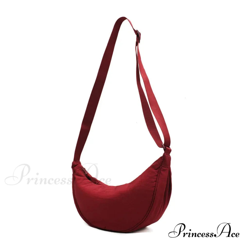 Informal Nylon Creator Hobos Crossbody Bag Red crossbody-250126